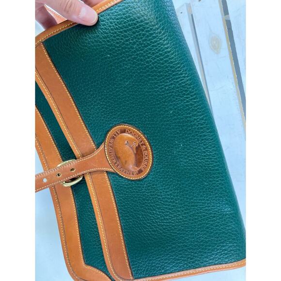 DOONEY & BOURKE MEDIUM GREEN LEATHER VINTAGE CROSSBODY BAG - Picture 14 of 16